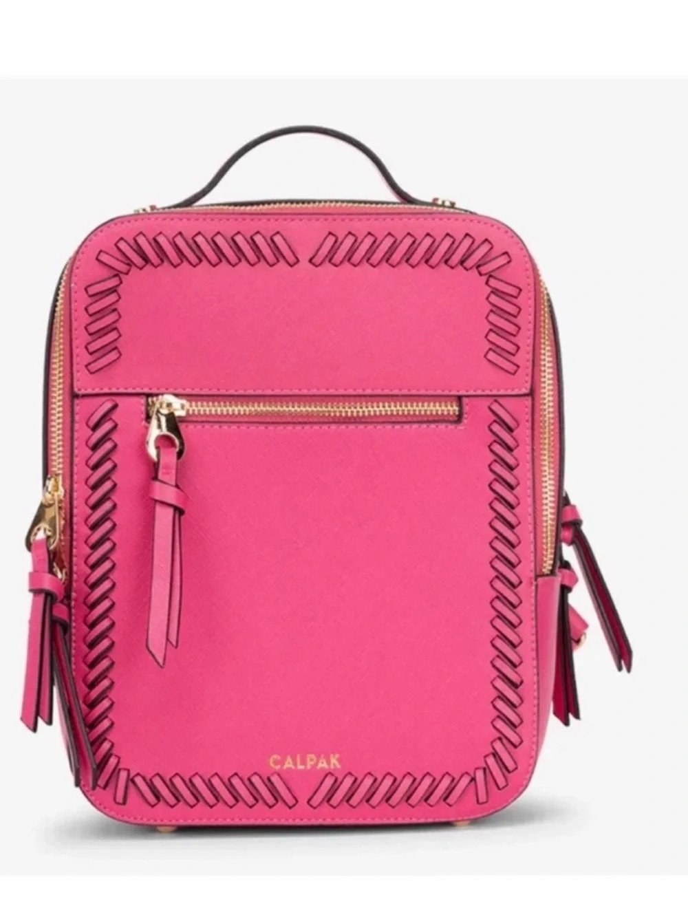 CALPAK Hot Pink Whipstitch Crossbody Bag
